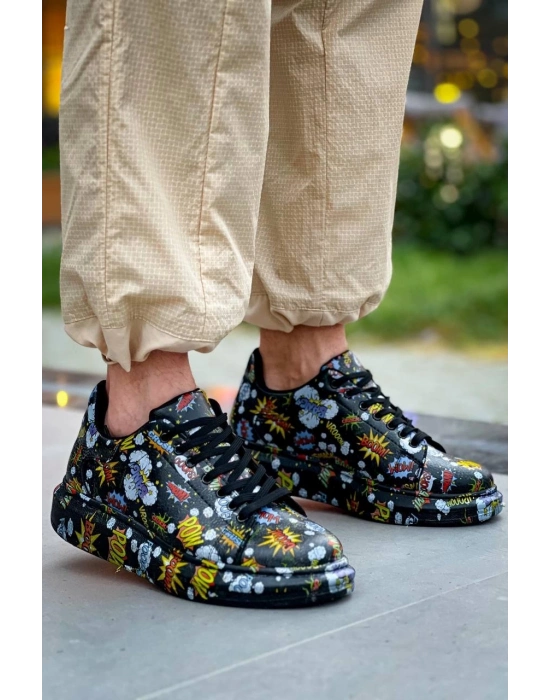 KB-X500   Siyah Boom  Bağcıklı  Günlük Erkek  Ayakkabı