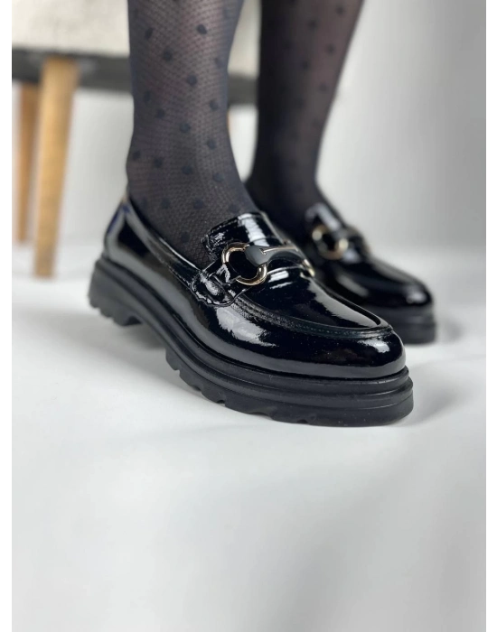 KB-ZN101  Kömür Rugan Günlük Kadın Babet