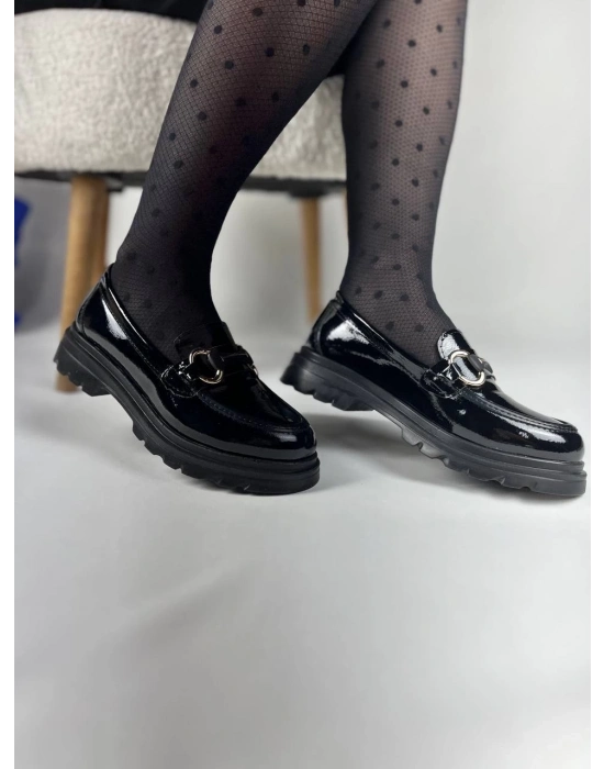 KB-ZN101  Kömür Rugan Günlük Kadın Babet