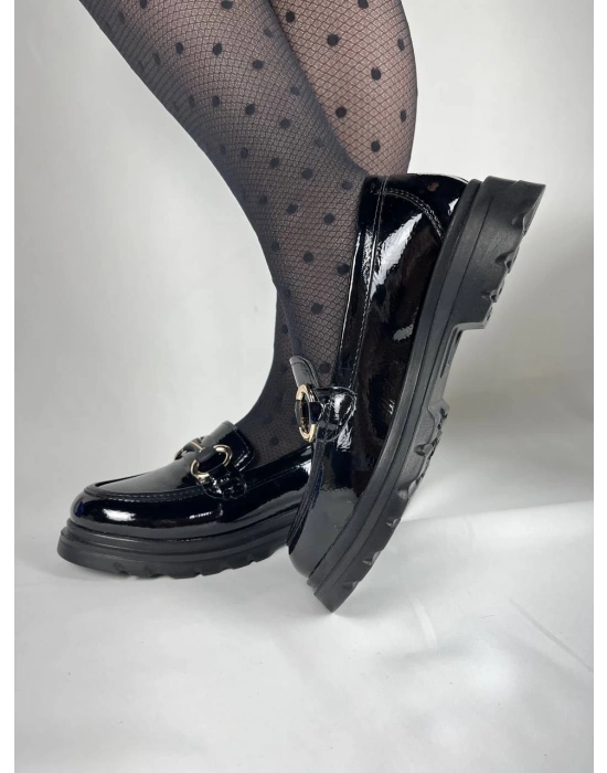 KB-ZN101  Kömür Rugan Günlük Kadın Babet