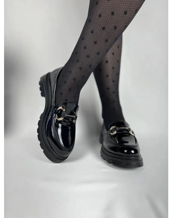 KB-ZN101  Kömür Rugan Günlük Kadın Babet