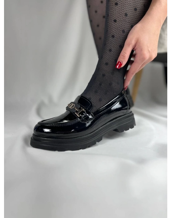 KB-ZN102  Kömür Rugan Günlük Kadın Babet