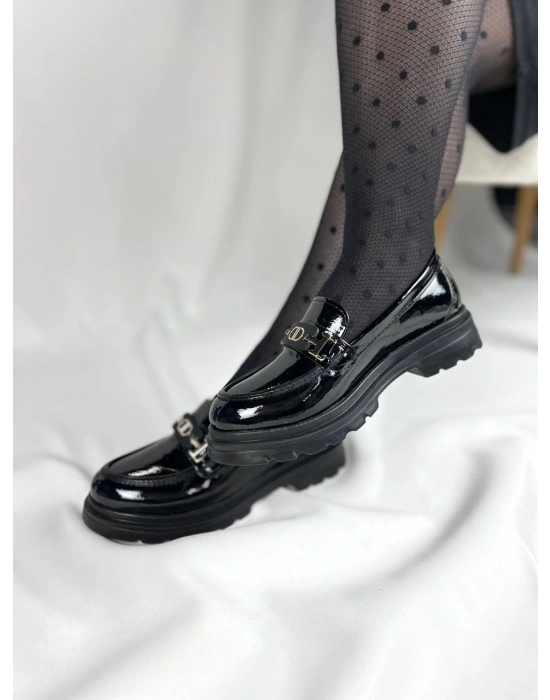 KB-ZN102  Kömür Rugan Günlük Kadın Babet