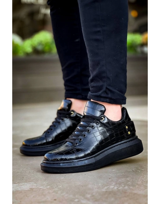 KB047   Kömür Crocodile Günlük Erkek  Ayakkabı
