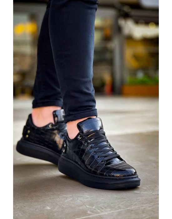 KB047   Kömür Crocodile Günlük Erkek  Ayakkabı