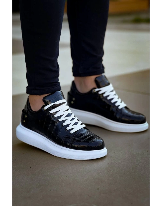 KB047   SİYAH Crocodile Günlük Erkek  Ayakkabı