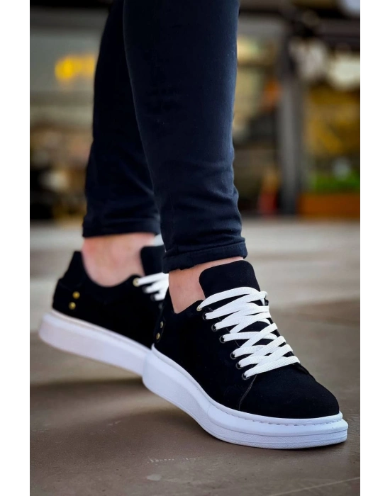 KB047   Siyah Süet Günlük Erkek  Ayakkabı