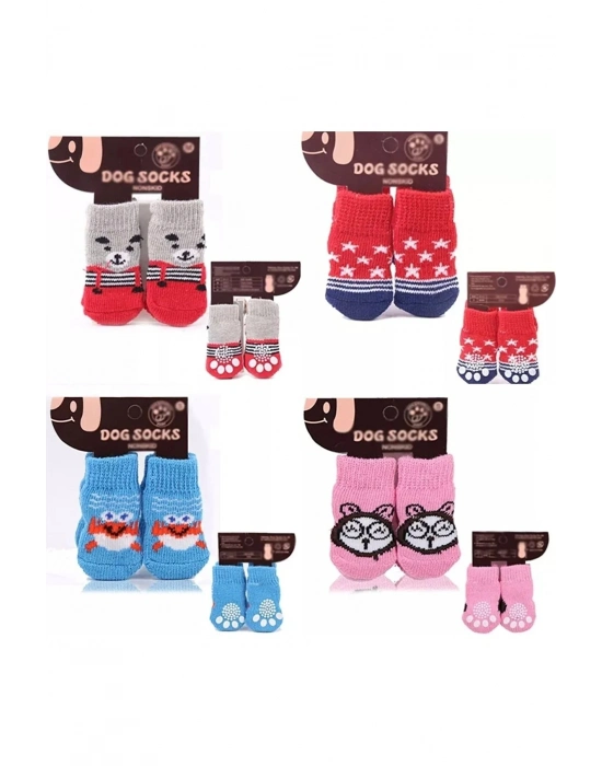 Kedi Köpek Kaydırmaz Örme Çorap