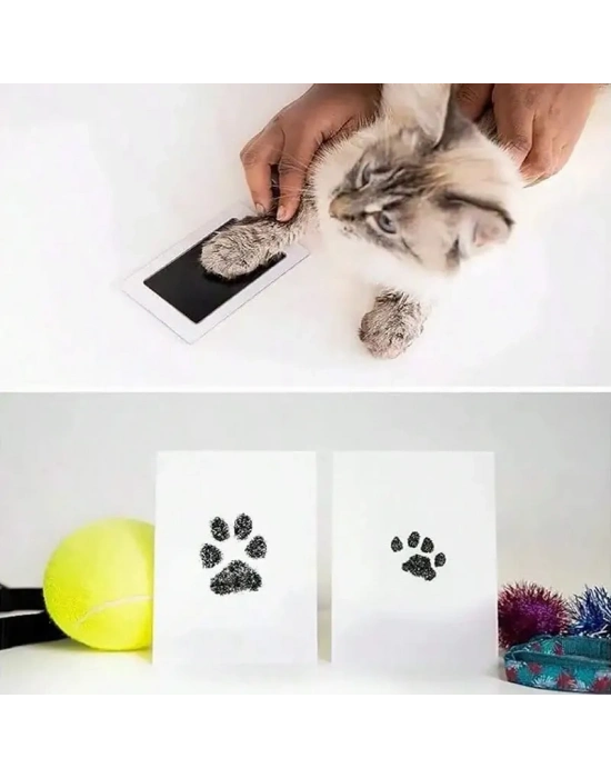 Kedi Köpek Pati İzi Fotoğraf Çerçevesi Seti