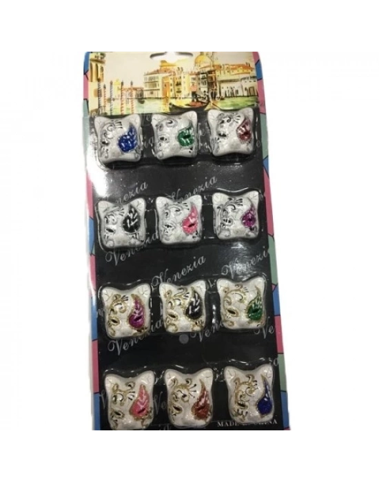 Kedi Mask Magnet Seti 12 Adet