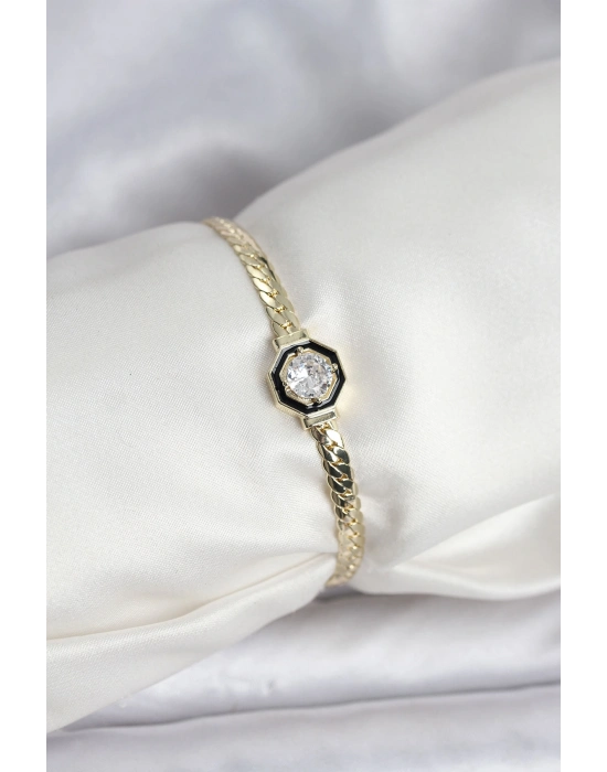 Kedi Taşlı El Aynası Yuvarlak İnce