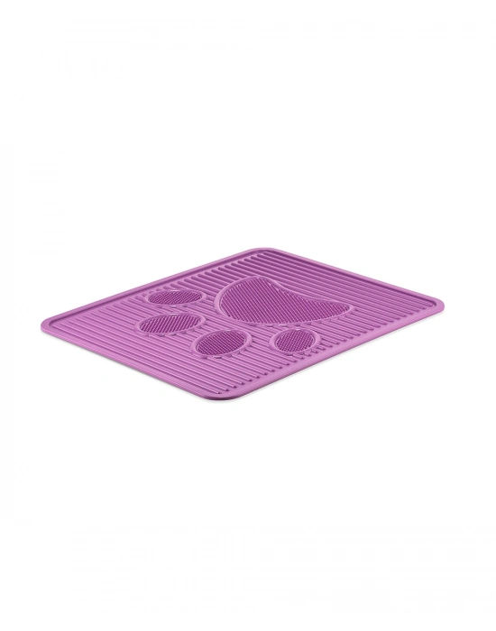 Kedi Tuvalet Önü Paspası Sentetik Yeni Model 51,5 42,5 cm Karışık Renklerde