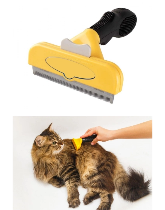 ®  Kedi ve Köpekler İçin Kısa Tüylü Köpek Tarağı Tüy Toplayıcı Tarak Large