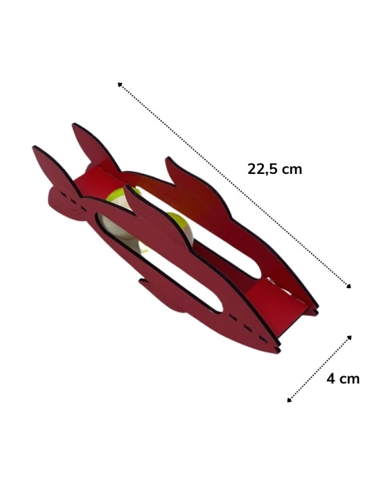 ®   Kediler İçin Ahşap 2 Toplu Eğimli  Sevimli Balık Şeklinde Eğitim Amaçlı Oyuncak