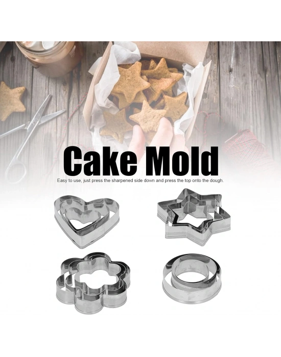 Kek Kalıbı - Bisküvi Kalıbı - Fondan Kalıbı 12 Adet