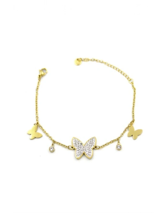 Kelebek Bileklik - Altın