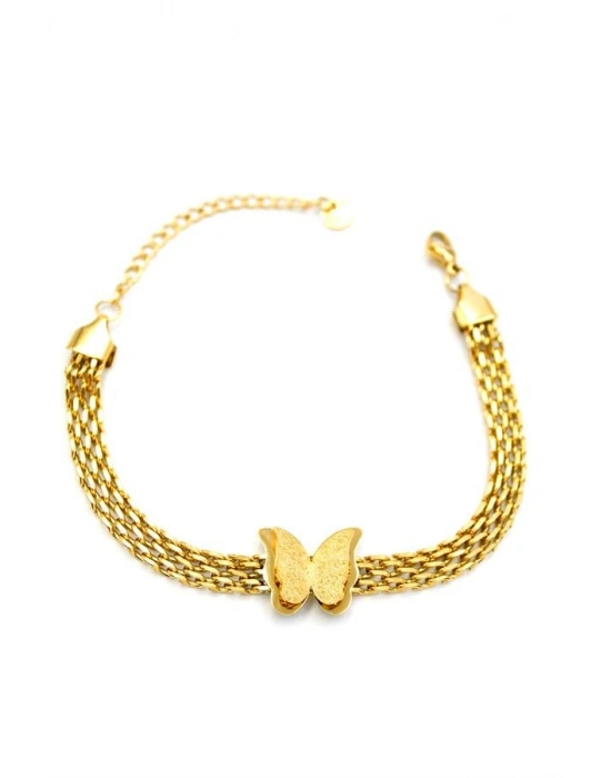 Kelebek Bileklik - Altın