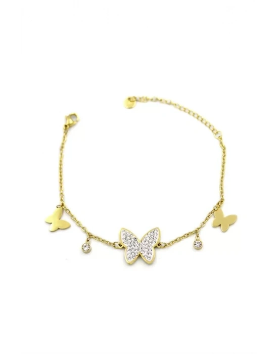 Kelebek Bileklik - Altın