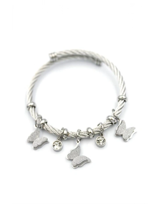 Kelebek Charm Bilezik - Gümüş