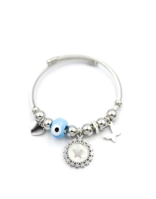 Kelebek Charm Bilezik - Gümüş