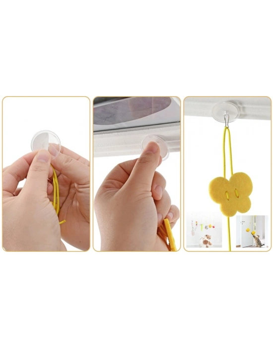 ® Kelebek Model Elastik Kendinden Yapışkanlı Kedi Oyun Oltası