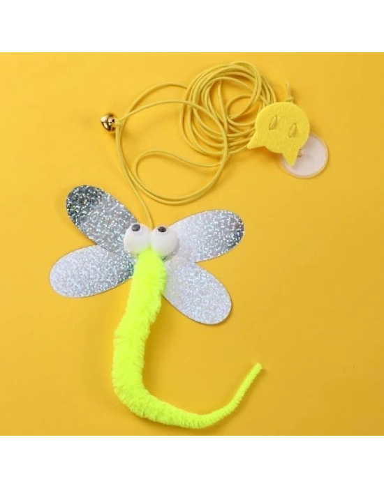 Kelebek Model Elastik Kendinden Yapışkanlı Kedi Oyun Oltası