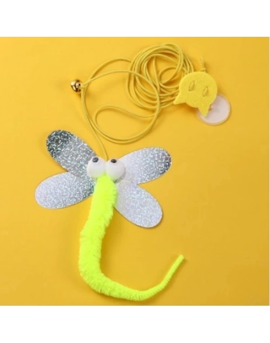 Kelebek Model Elastik Kendinden Yapışkanlı Kedi Oyun Oltası