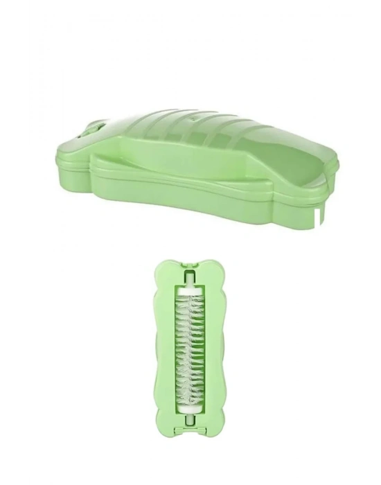 Kelebek Tasarımlı Tek Fırçalı Gırgır 17x7x4 cm Yeşil