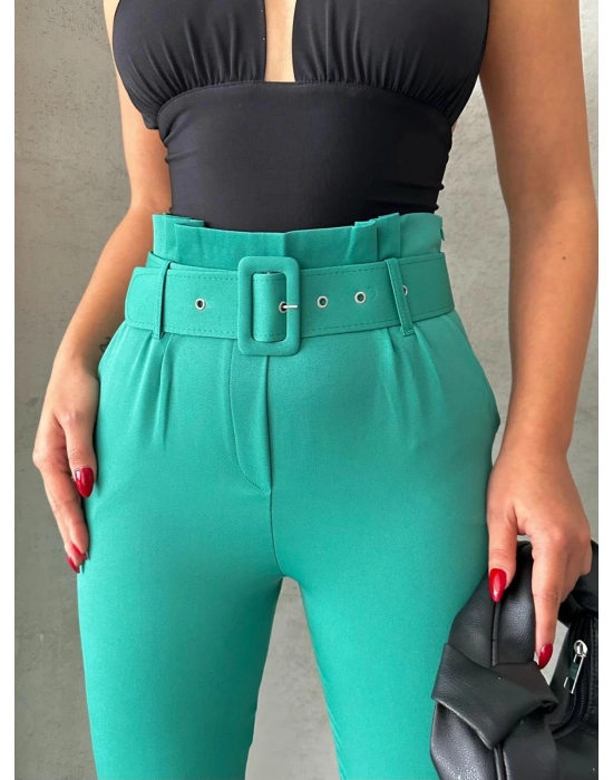 Kemerli havuç pantolon