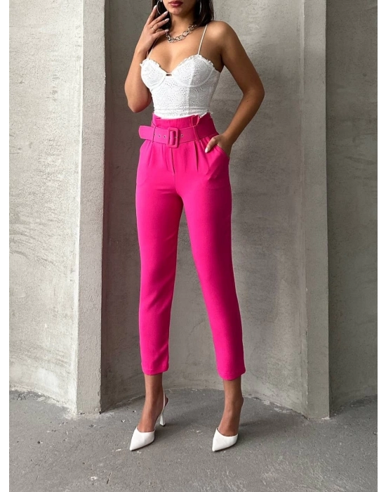 Kemerli havuç pantolon