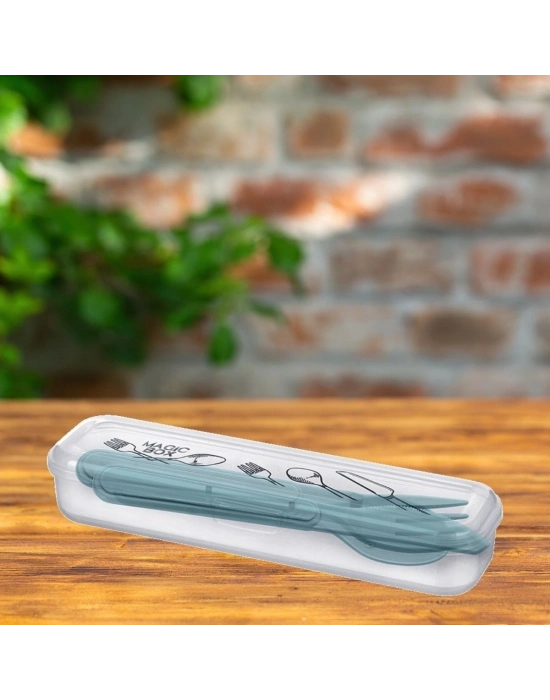 ® Kendiliğinden Kutulu Hijjenik Plastik Piknik Tipi Çatal Kaşık Bıçak Seti