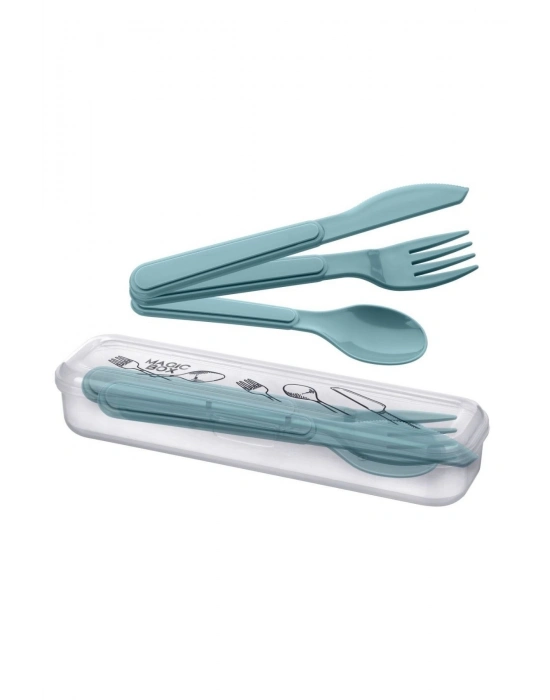 ® Kendiliğinden Kutulu Hijjenik Plastik Piknik Tipi Çatal Kaşık Bıçak Seti