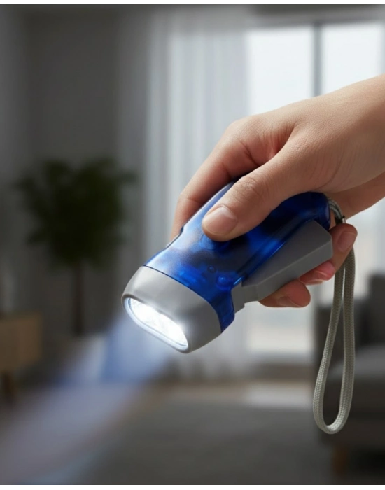 ® Kendiliğinden Şarjlı El Feneri Pilsiz Manuel Şarjlı Güçlü Işık