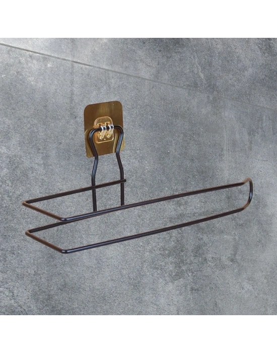 ®  Kendiliğinden Yapışkanlı Krom Paslanmaz Metal Havlu Kağıtlık Aparatı