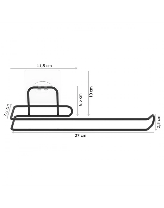 ®  Kendiliğinden Yapışkanlı Krom Paslanmaz Metal Havlu Kağıtlık Aparatı