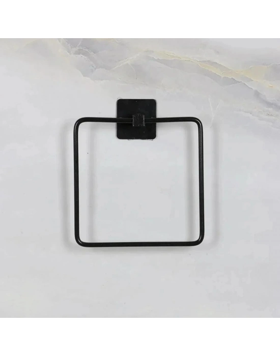 ®  Kendiliğinden Yapışkanlı Siyah Paslanmaz Metal Kare Havluluk