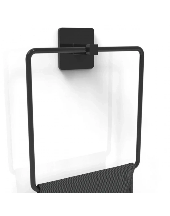 ®  Kendiliğinden Yapışkanlı Siyah Paslanmaz Metal Kare Havluluk