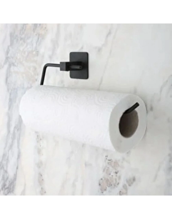 ®  Kendiliğinden Yapışkanlı Siyah Paslanmaz Metal Rulo Havluluk Aparat