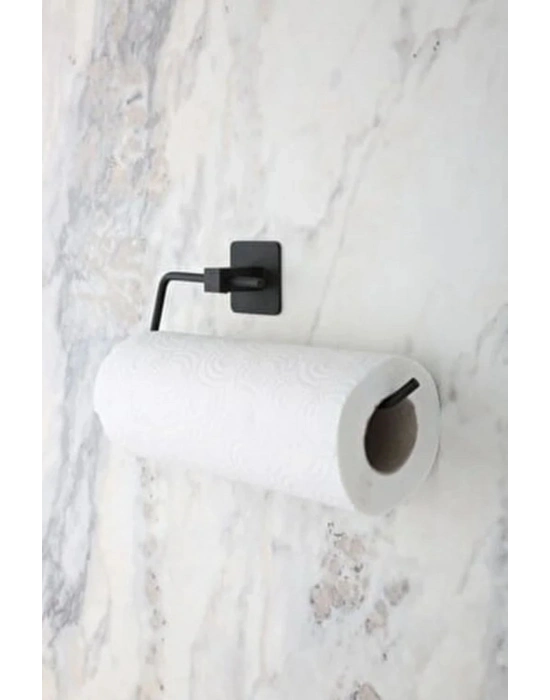 ®  Kendiliğinden Yapışkanlı Siyah Paslanmaz Metal Rulo Havluluk Aparat