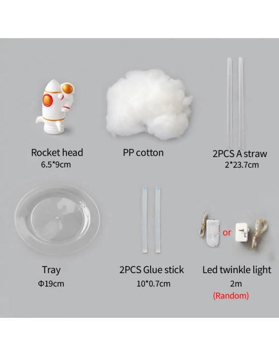 Kendin Yap Uçan Astronot Tasarımlı Gece Lambası