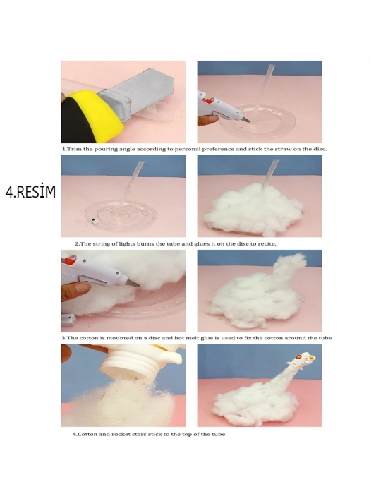 Kendin Yap Uçan Astronot Tasarımlı Gece Lambası