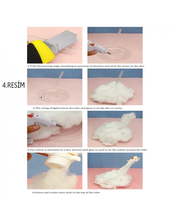 Kendin Yap Uçan Astronot Tasarımlı Gece Lambası