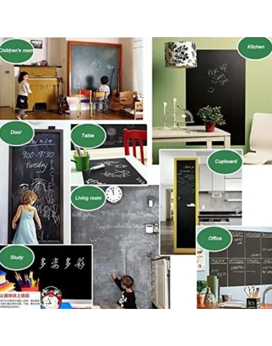 Kendinden Yapışkanlı Kara Tahta Sticker Rulo