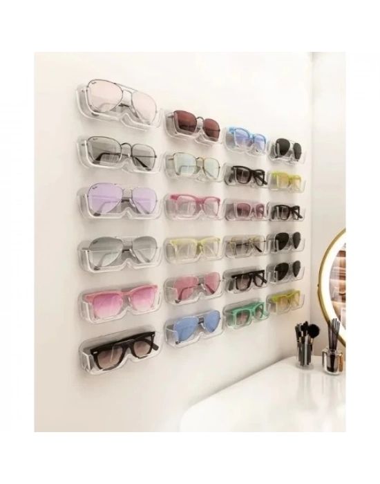 Kendinden Yapışkanlı Şeffaf Gözlük Standı