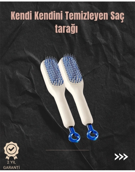 Kendini Temizleyen Hava Yastıklı Saç Tarağı – Düğümsüz Tarama