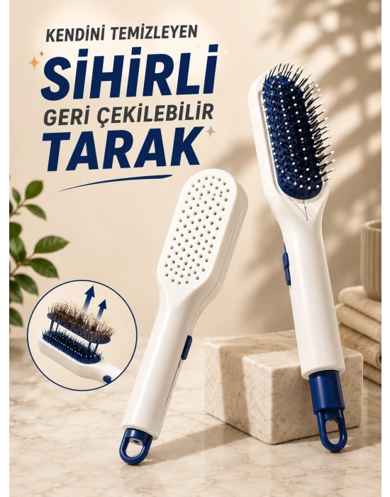 KENDİNİ TEMİZLEYEN SİHİRLİ GERİ ÇEKİLEBİLİR TARAK