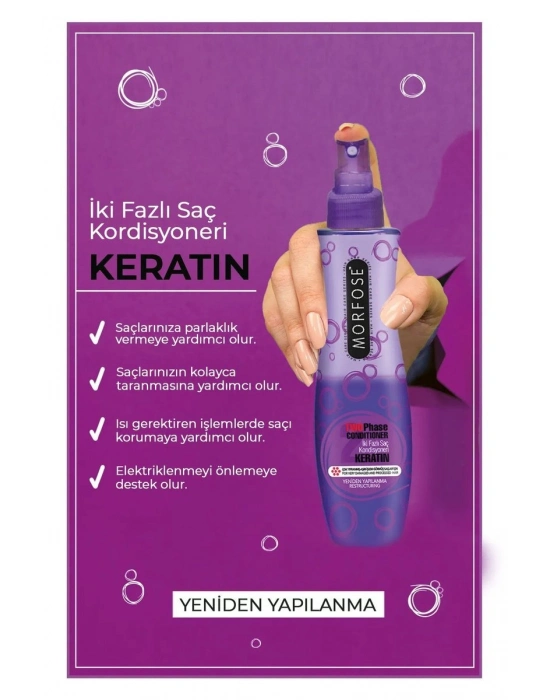 Keratin Çift Fazlı Kondisyoner Fön Suyu 240 ML - mrfs