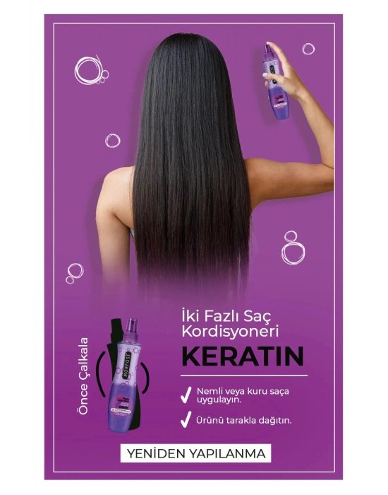 Keratin Çift Fazlı Kondisyoner Fön Suyu 240 ML - mrfs