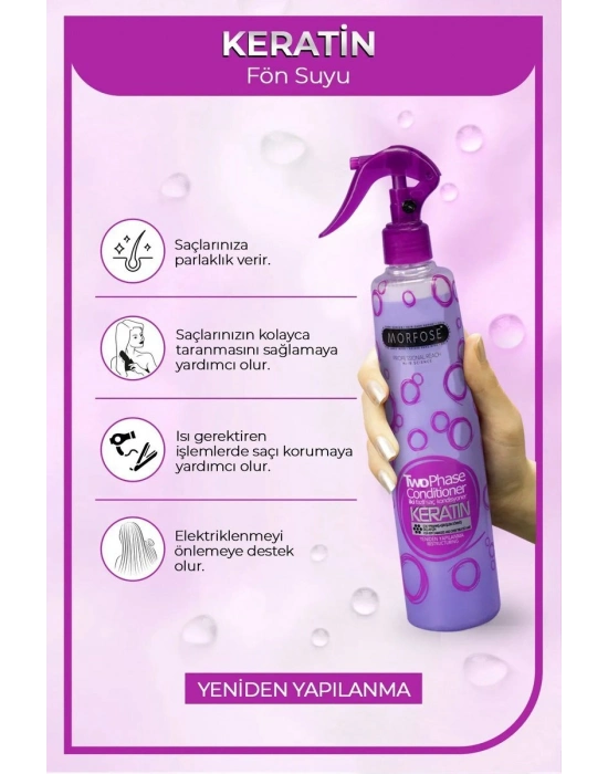 Keratin Çift Fazlı Kondisyoner Fön Suyu 400 ML - mrfs