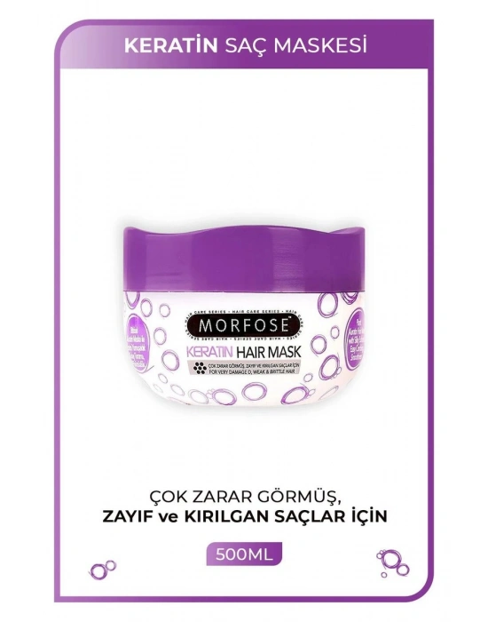 Keratin Saç Maskesi 500 ML  - Yıpranmış Saçlar için - mrfs